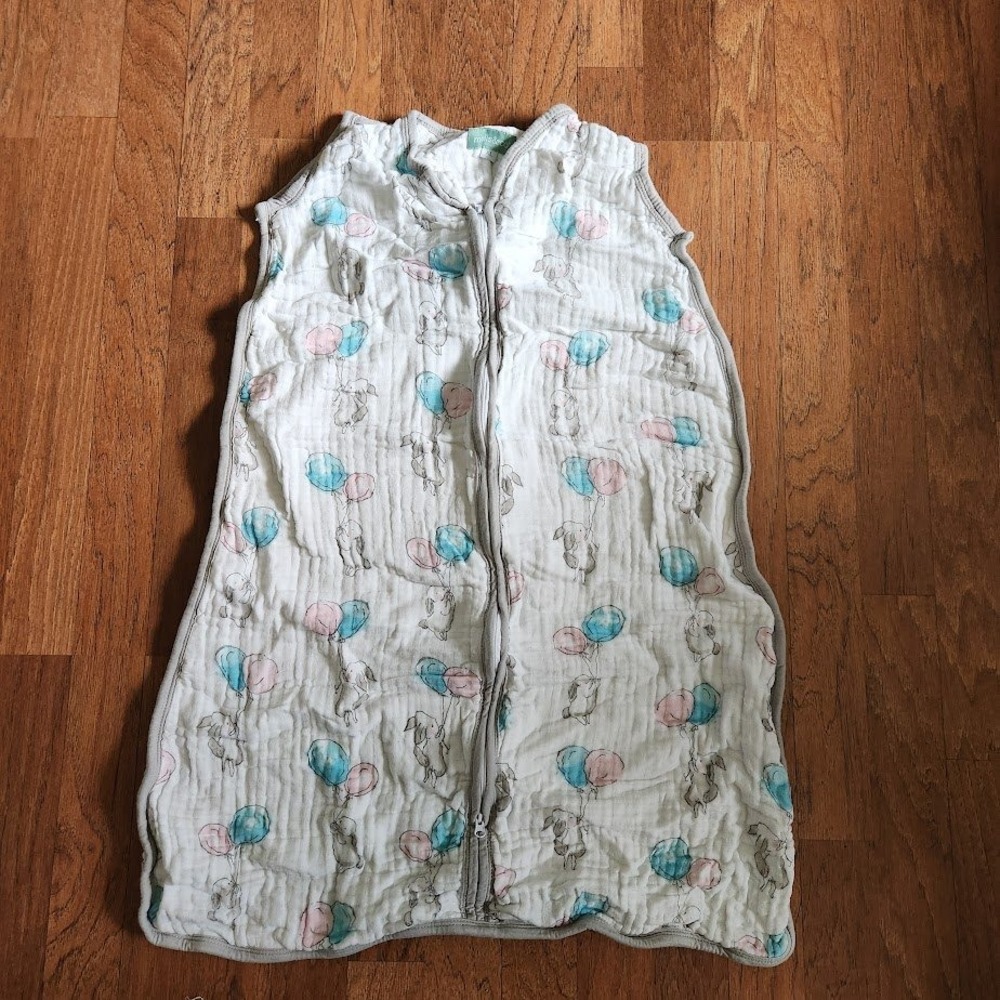 Molis & Co XL Bamboo Cotton Muslin Sleep Sack Bunny Balloon Wearable Blanket